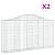 Coșuri gabion arcuite 2 buc, 200x30x100/120 cm fier galvanizat GartenMobel Dekor