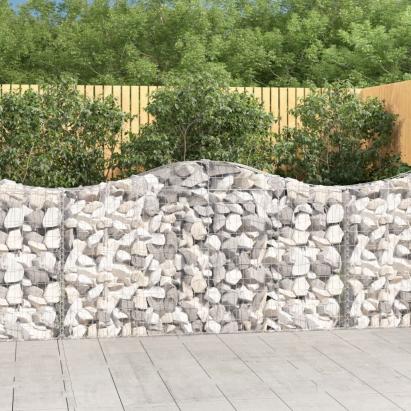 Coșuri gabion arcuite 7 buc, 200x30x100/120 cm fier galvanizat GartenMobel Dekor