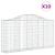 Coșuri gabion arcuite 10 buc, 200x30x100/120 cm fier galvanizat GartenMobel Dekor