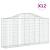 Coșuri gabion arcuite 12 buc, 200x30x100/120 cm fier galvanizat GartenMobel Dekor