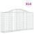 Coșuri gabion arcuite 14 buc, 200x30x100/120 cm fier galvanizat GartenMobel Dekor