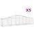 Coșuri gabion arcuite 5 buc, 200x50x40/60 cm, fier galvanizat GartenMobel Dekor