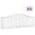 Coșuri gabion arcuite 6 buc, 200x50x60/80 cm, fier galvanizat GartenMobel Dekor