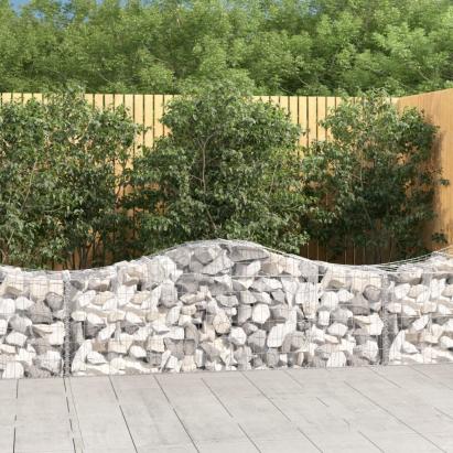 Coșuri gabion arcuite 9 buc, 200x50x60/80 cm, fier galvanizat GartenMobel Dekor