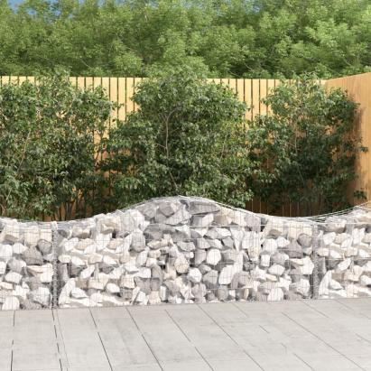 Coșuri gabion arcuite 15 buc, 200x50x60/80 cm, fier galvanizat GartenMobel Dekor