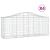 Coșuri gabion arcuite 4 buc, 200x50x80/100 cm, fier galvanizat GartenMobel Dekor