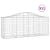 Coșuri gabion arcuite 11 buc, 200x50x80/100 cm, fier galvanizat GartenMobel Dekor