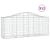 Coșuri gabion arcuite 12 buc, 200x50x80/100 cm, fier galvanizat GartenMobel Dekor