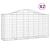 Coșuri gabion arcuite 2 buc, 200x50x100/120 cm fier galvanizat GartenMobel Dekor