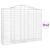 Coș gabion arcuit, 12 buc, 200x50x160/180 cm, fier galvanizat GartenMobel Dekor