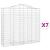 Coșuri gabion arcuite 7 buc, 200x50x180/200 cm, fier galvanizat GartenMobel Dekor