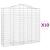 Coșuri gabion arcuite 10 buc, 200x50x180/200cm, fier galvanizat GartenMobel Dekor