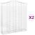 Coșuri gabion arcuite, 2 buc, 200x50x220/240cm, fier galvanizat GartenMobel Dekor