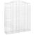 Coșuri gabion arcuite, 4 buc, 200x50x220/240cm, fier galvanizat GartenMobel Dekor