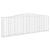 Coșuri gabion arcuite 9 buc. 400x30x120/140 cm, fier galvanizat GartenMobel Dekor