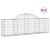 Coșuri gabion arcuite 11 buc, 200x30x60/80 cm, fier galvanizat GartenMobel Dekor
