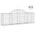 Coșuri gabion arcuite 13 buc, 200x30x60/80 cm, fier galvanizat GartenMobel Dekor
