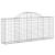 Coșuri gabion arcuite 3 buc, 200x30x80/100cm, fier galvanizat GartenMobel Dekor