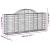 Coșuri gabion arcuite 5 buc, 200x30x80/100cm, fier galvanizat GartenMobel Dekor