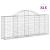 Coșuri gabion arcuite 15 buc, 200x30x80/100cm, fier galvanizat GartenMobel Dekor