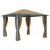 Pavilion cu perdele, gri taupe, 300 x 300 cm, aluminiu GartenMobel Dekor