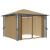 Pavilion cu perdele, gri taupe, 300 x 300 cm, aluminiu GartenMobel Dekor