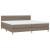 Pat box spring cu saltea, gri taupe, 200x200 cm, textil GartenMobel Dekor