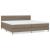 Pat box spring cu saltea, gri taupe, 200x200 cm, textil GartenMobel Dekor