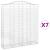 Coșuri gabion arcuite, 7 buc, 200x50x220/240cm, fier galvanizat GartenMobel Dekor