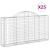 Coșuri gabion arcuite 25 buc, 200x30x100/120 cm fier galvanizat GartenMobel Dekor