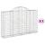 Coșuri gabion arcuite 3 buc, 200x30x120/140 cm, fier galvanizat GartenMobel Dekor
