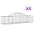 Coșuri gabion arcuite 3 buc, 200x50x40/60 cm, fier galvanizat GartenMobel Dekor