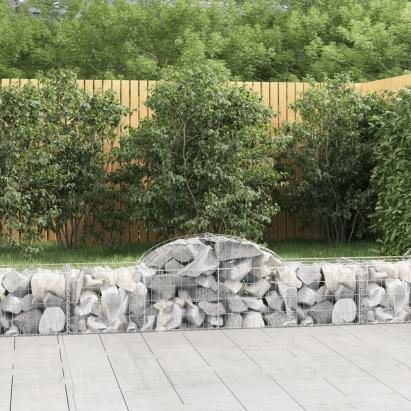 Coșuri gabion arcuite 7 buc, 200x50x40/60 cm, fier galvanizat GartenMobel Dekor