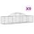 Coșuri gabion arcuite 9 buc, 200x50x40/60 cm, fier galvanizat GartenMobel Dekor
