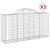 Coșuri gabion arcuite 3 buc, 200x50x100/120 cm fier galvanizat GartenMobel Dekor