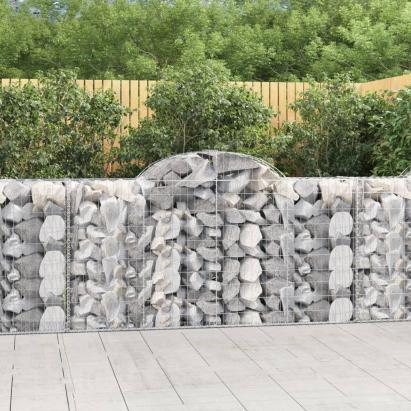 Coșuri gabion arcuite 9 buc, 200x50x100/120 cm, fier galvanizat GartenMobel Dekor