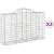 Coșuri gabion arcuite 3 buc, 200x50x120/140 cm, fier galvanizat GartenMobel Dekor