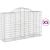 Coșuri gabion arcuite 5 buc, 200x50x120/140 cm, fier galvanizat GartenMobel Dekor