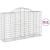 Coșuri gabion arcuite 11 buc, 200x50x120/140 cm,fier galvanizat GartenMobel Dekor