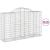 Coșuri gabion arcuite 25 buc, 200x50x120/140cm, fier galvanizat GartenMobel Dekor