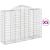 Coșuri gabion arcuite 5 buc, 200x50x140/160 cm, fier galvanizat GartenMobel Dekor