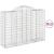 Coșuri gabion arcuite 13 buc, 200x50x140/160cm, fier galvanizat GartenMobel Dekor