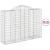 Coșuri gabion arcuite 15 buc, 200x50x140/160cm, fier galvanizat GartenMobel Dekor