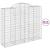 Coș gabion arcuit, 11 buc, 200x50x160/180 cm, fier galvanizat GartenMobel Dekor