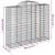 Coș gabion arcuit, 13 buc, 200x50x160/180 cm, fier galvanizat GartenMobel Dekor