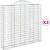 Coșuri gabion arcuite 3 buc, 200x50x180/200 cm, fier galvanizat GartenMobel Dekor