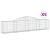 Coșuri gabion arcuite, 5 buc., 300x30x60/80 cm, fier galvanizat GartenMobel Dekor