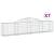 Coșuri gabion arcuite, 7 buc., 300x30x60/80 cm, fier galvanizat GartenMobel Dekor