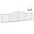 Coșuri gabion arcuite, 17 buc., 300x30x60/80cm, fier galvanizat GartenMobel Dekor