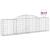 Coșuri gabion arcuite 17 buc, 300x30x80/100 cm, fier galvanizat GartenMobel Dekor